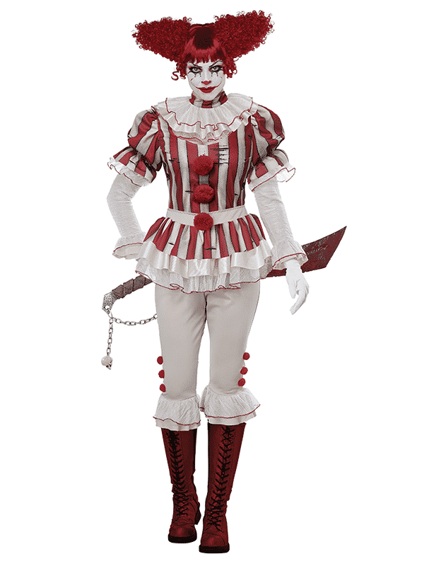 WOMENS CLOWN COSTUME - SADISTIC CLOWN COSTUME